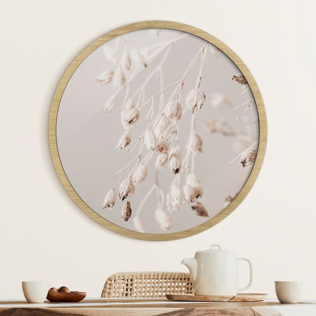 Floral canvas Hanging Dried Buds