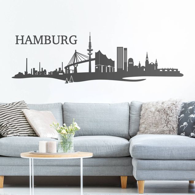Wall stickers Germany Skyline of Hamburg