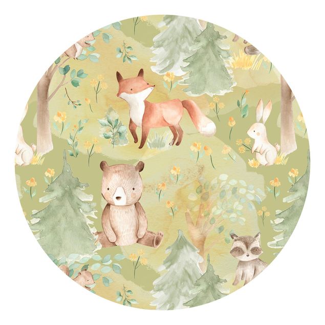Wallpapers forest Rabbit And Fox On Green Meadow