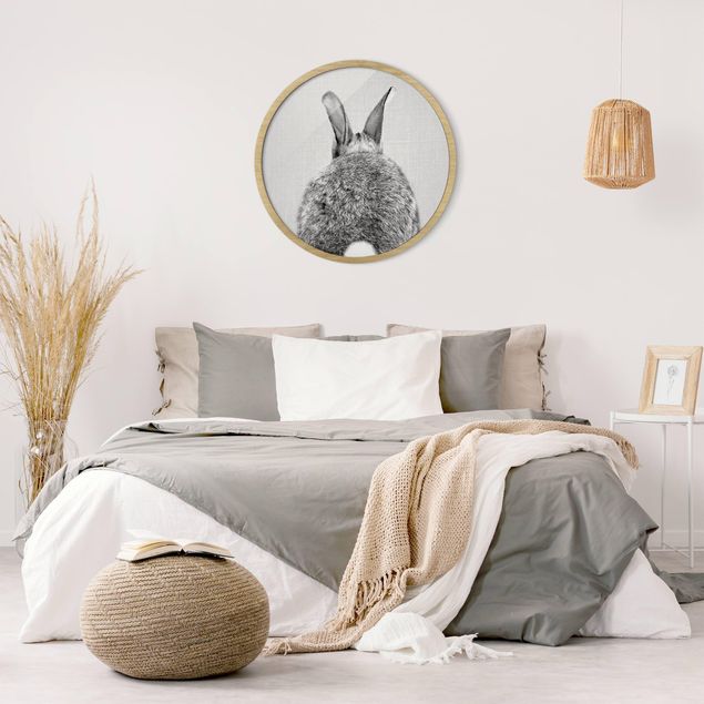 Animal canvas Hare From Behind Black And White