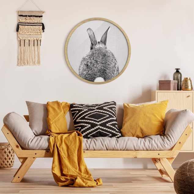 Prints modern Hare From Behind Black And White