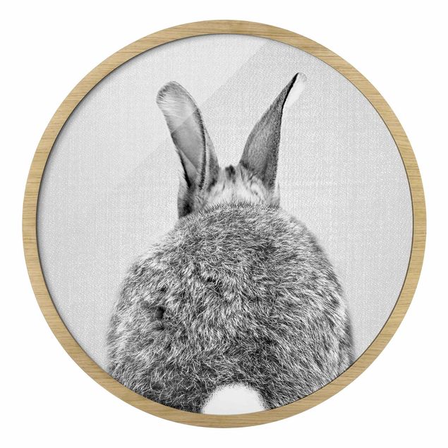 Black and white framed photos Hare From Behind Black And White