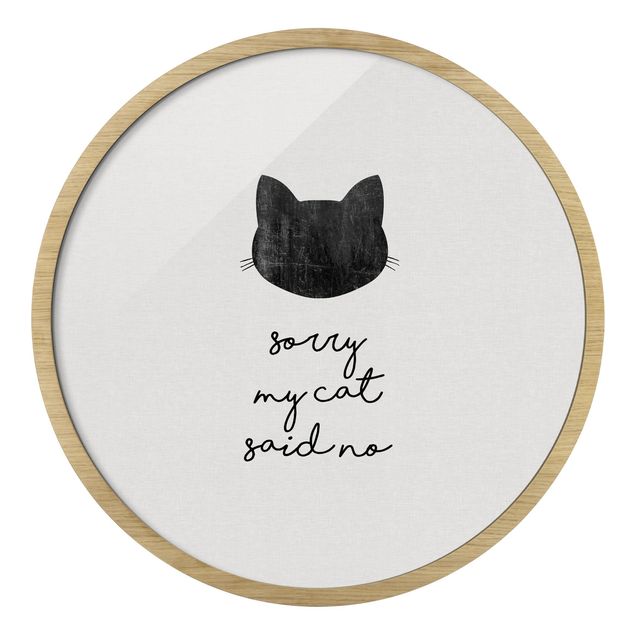Prints modern Pet Quote Sorry My Cat Said No