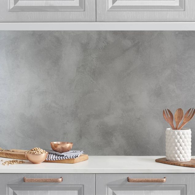 Kitchen splashback stone Light Grey Concrete