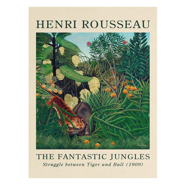 Prints modern Henri Rousseau - Fight Between A Tiger And A Buffalo - Museum Edition
