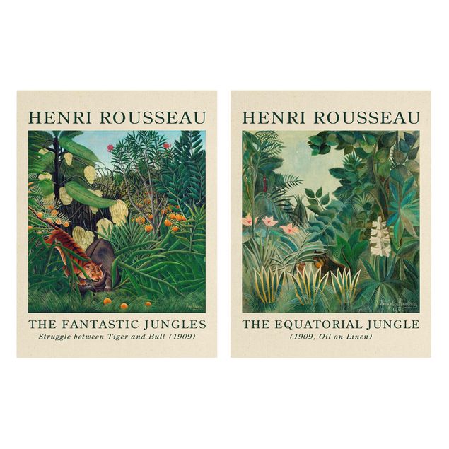 Tiger canvas Henri Rousseau - Museum Edition The Equatorial Jungle