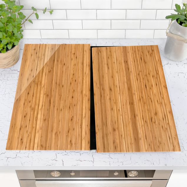 Oven top cover Bamboo