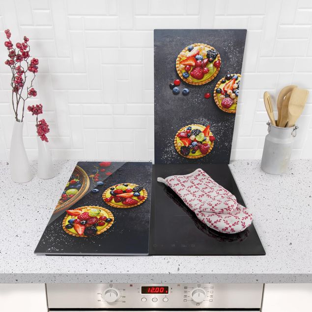 Glass stove top cover Berry Dessert