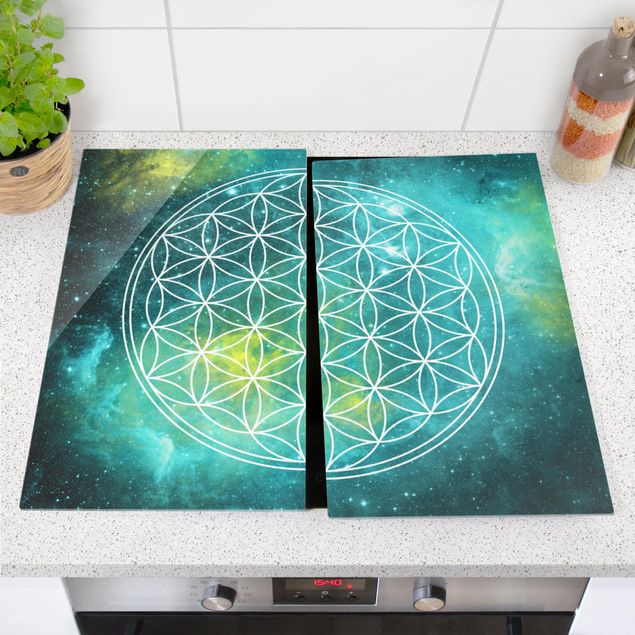 Stove top covers Flower Of Life In Starlight