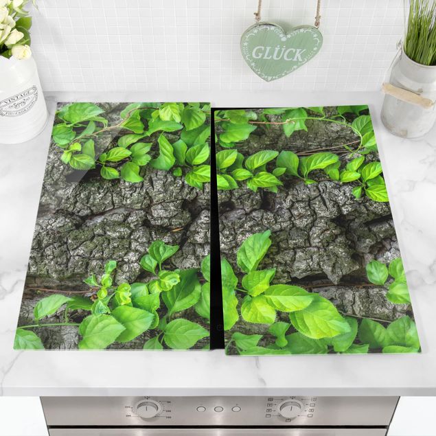 Stove top covers flower Ivy Tendrils Tree Bark