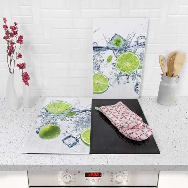 Glass stove top cover Refreshing Lime