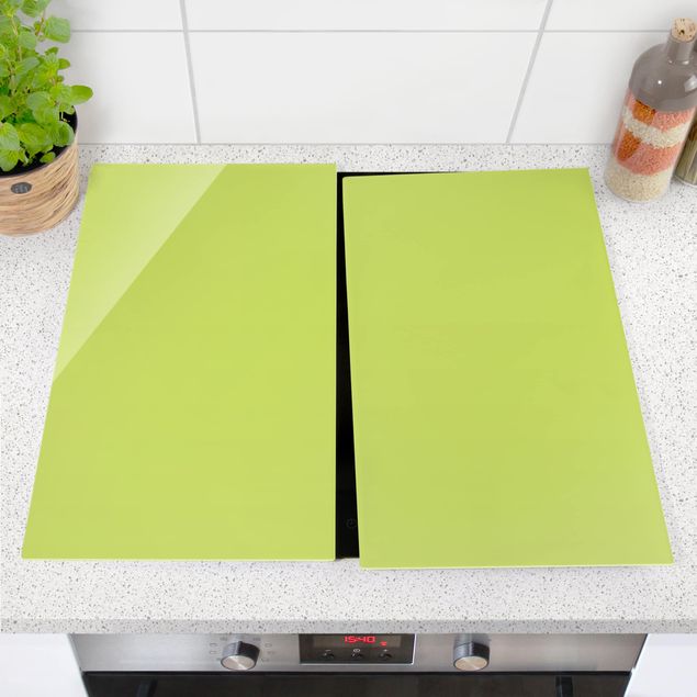 Glass stove top cover Spring Green