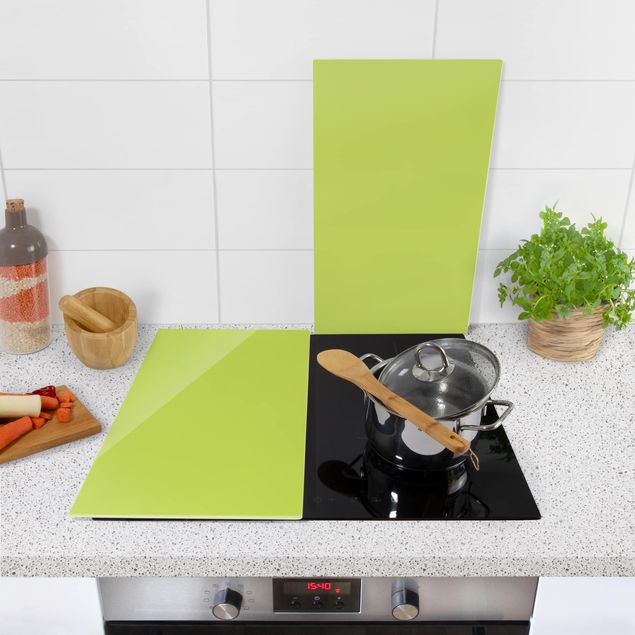 Glass stove top cover - Spring Green