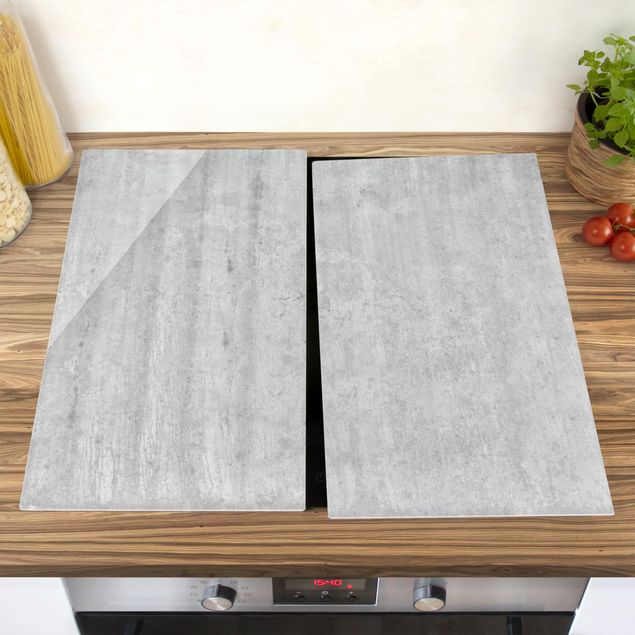 Stove top covers stone Large Loft Concrete Wall