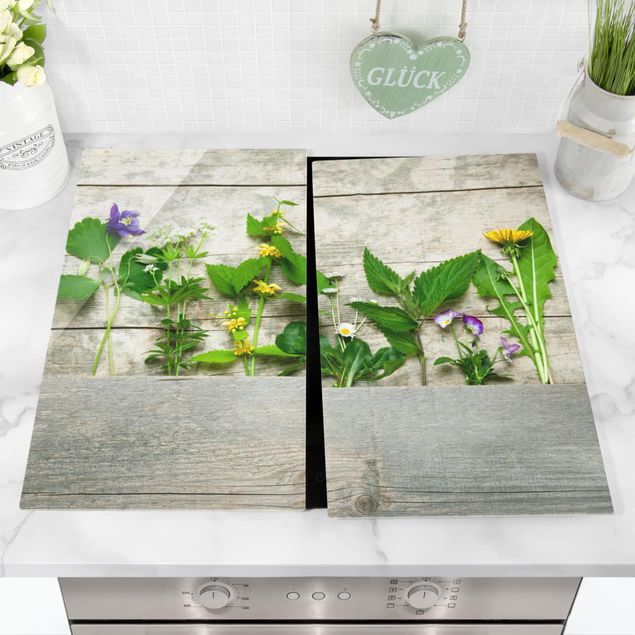 Stove top covers flower Medicinal and Meadow Herbs