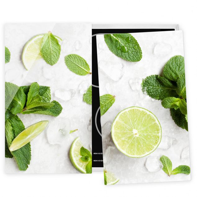 Kitchen Lime Mint On Ice Cubes