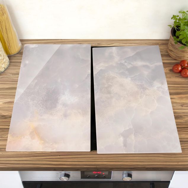 Stove top covers stone Onyx Marble