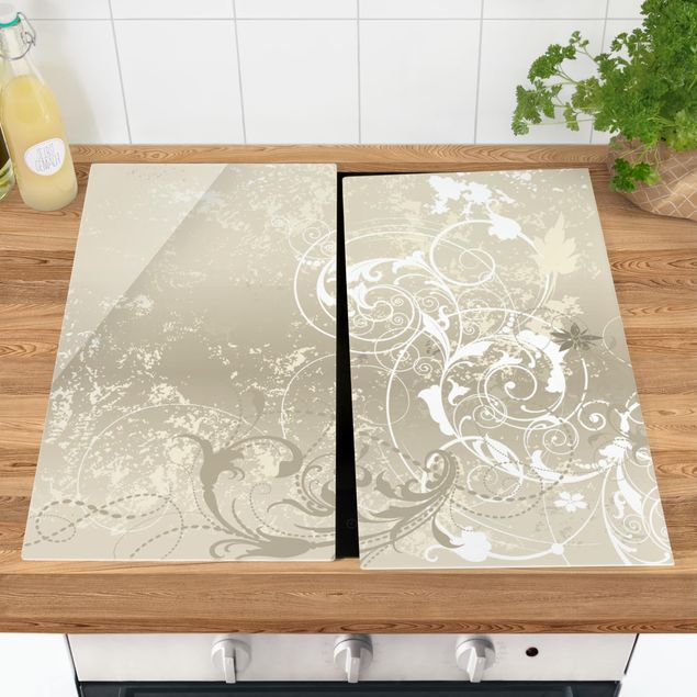 Stove top covers Mother Of Pearl Ornament Design