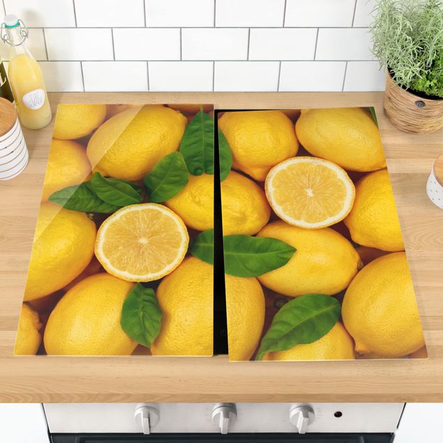 Stove top covers flower Juicy lemons