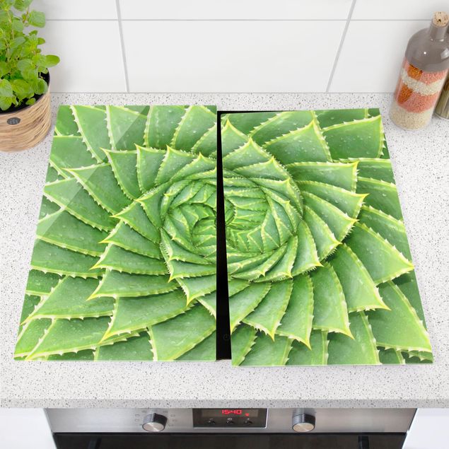 Stove top covers flower Spiral Aloe