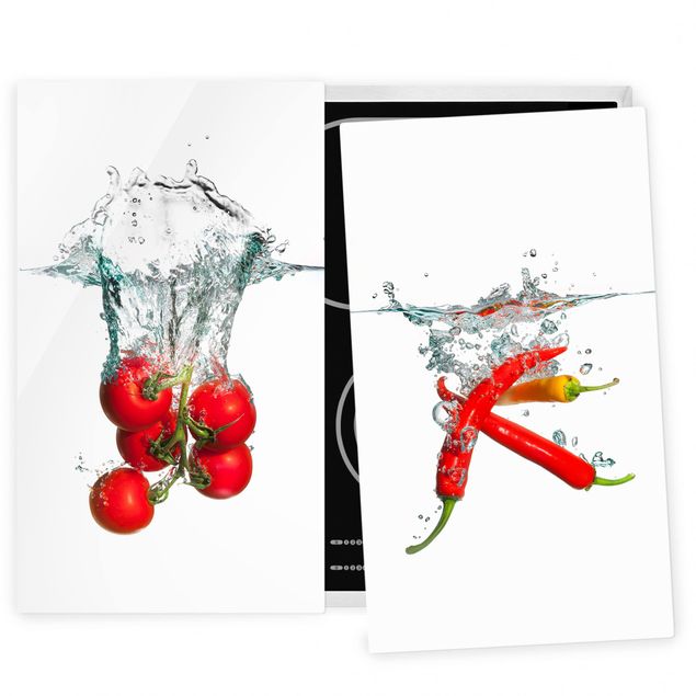Kitchen Tomatoes And Chili Peppers In Water