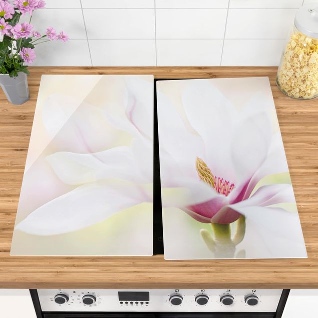 Stove top covers flower Delicate Magnolia Blossom