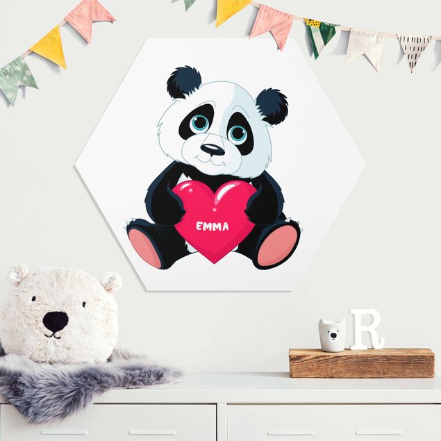 Nursery decoration Panda With Heart