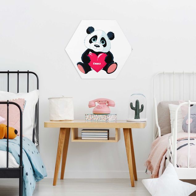 Animal canvas Panda With Heart