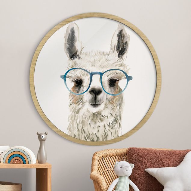 Nursery decoration Hip Lama With Glasses Ill