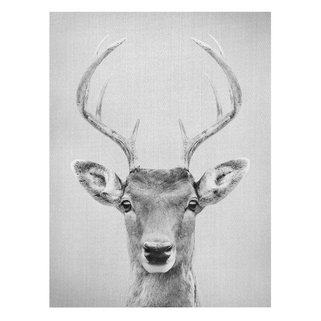 Contemporary art prints Deer Heinrich Black And White