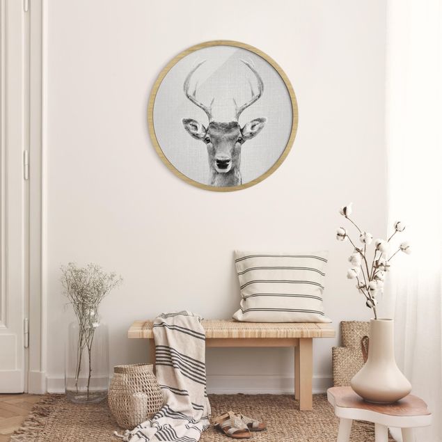 Deer prints Deer Heinrich Black And White