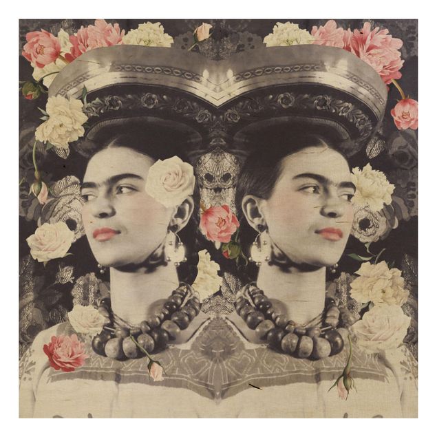 Wood prints flower Frida Kahlo - Flower Flood
