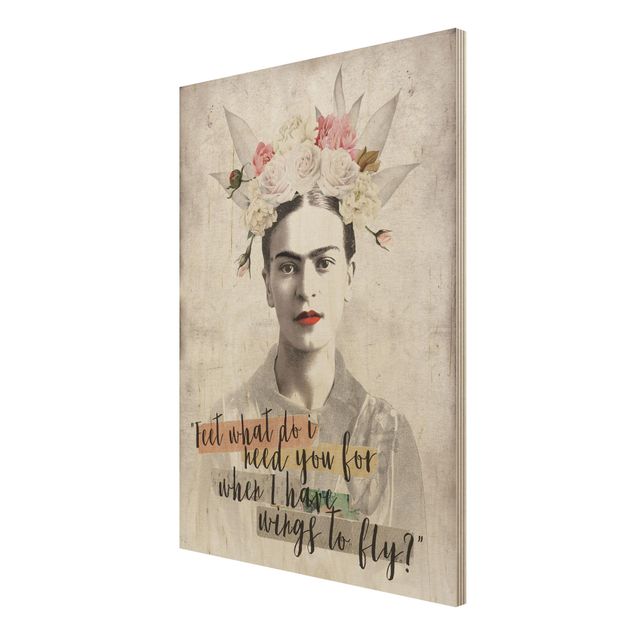 Wood prints sayings & quotes Frida Kahlo - Quote