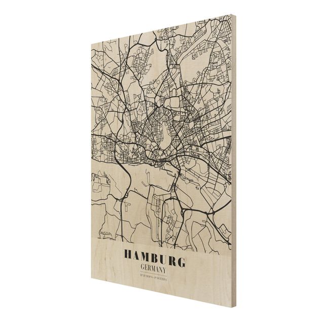 Prints Hamburg City Map - Classic