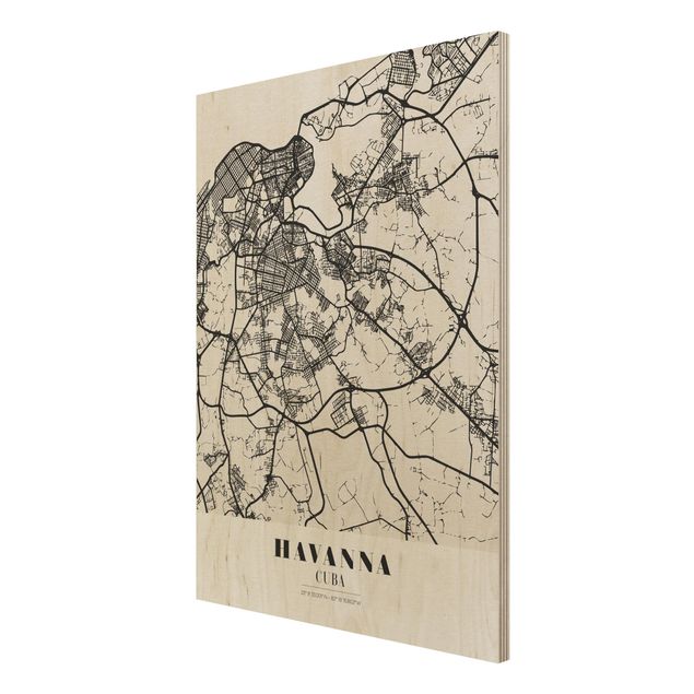 Prints Havana City Map - Classic