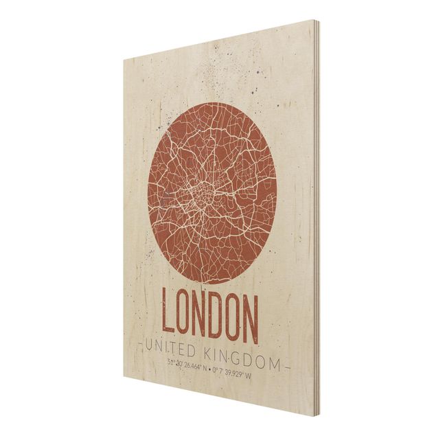 Prints City Map London - Retro