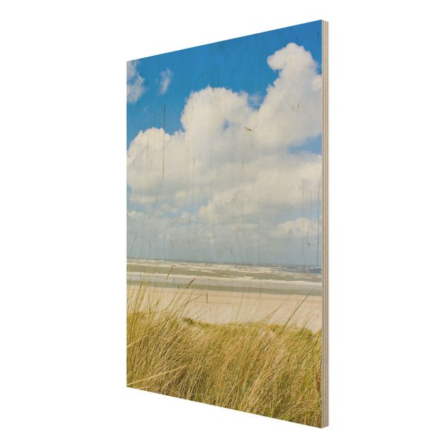 Wood prints beach At The North Sea Coast