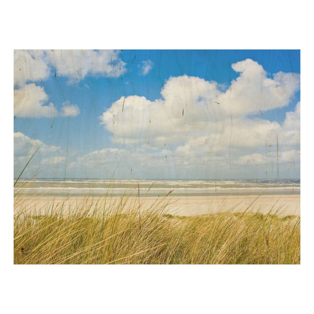 Wood prints landscape At The North Sea Coast