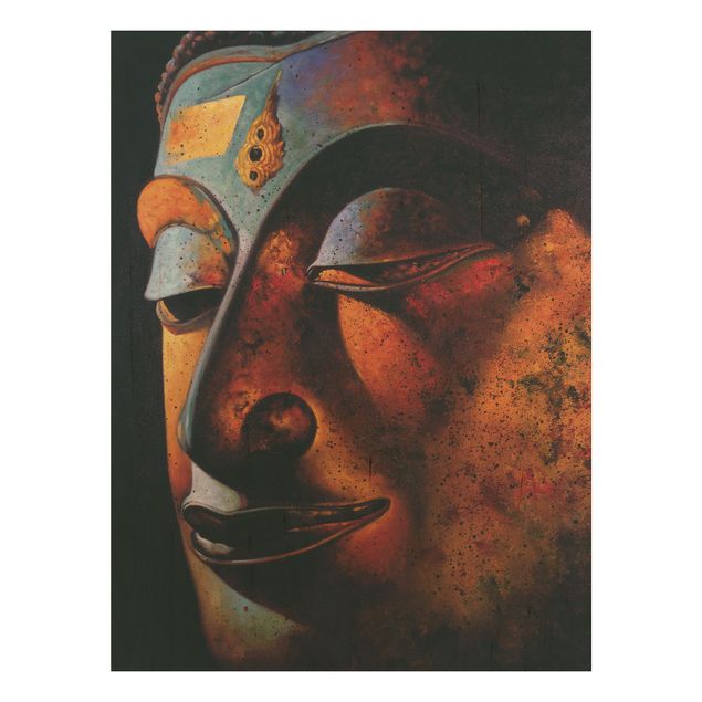 Vintage wood prints Bombay Buddha