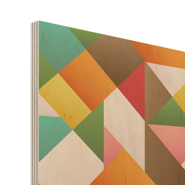 Wood print - Triangles Pattern Design
