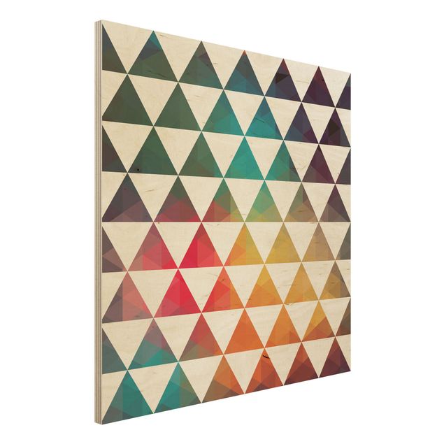 Kitchen Wood Print - Colour Geometry