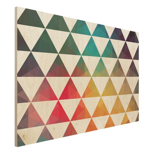 Kitchen Wood Print - Colour Geometry