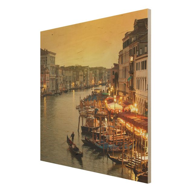 Wood photo prints Grand Canal Of Venice