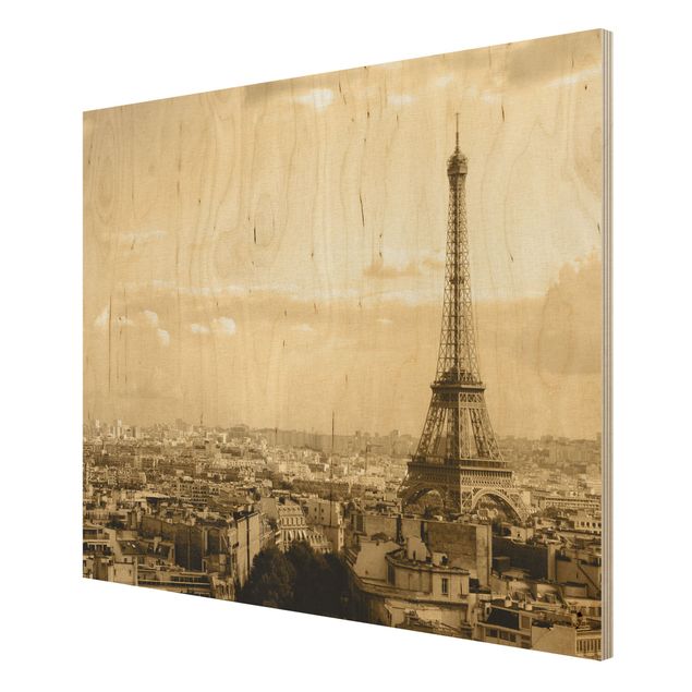 Wood photo prints I love Paris