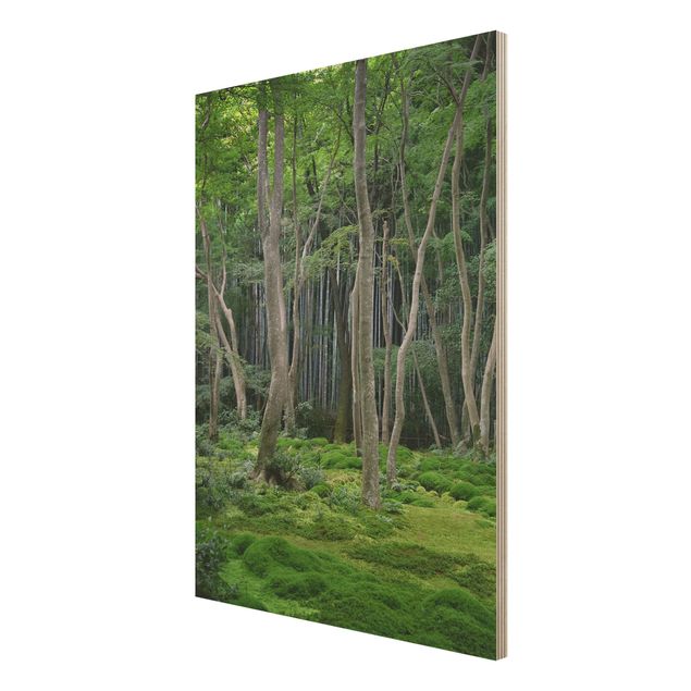 Wood prints landscape Japanese Forest