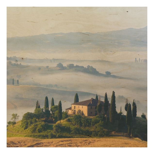 Wood prints landscape Country Estate In The Tuscany