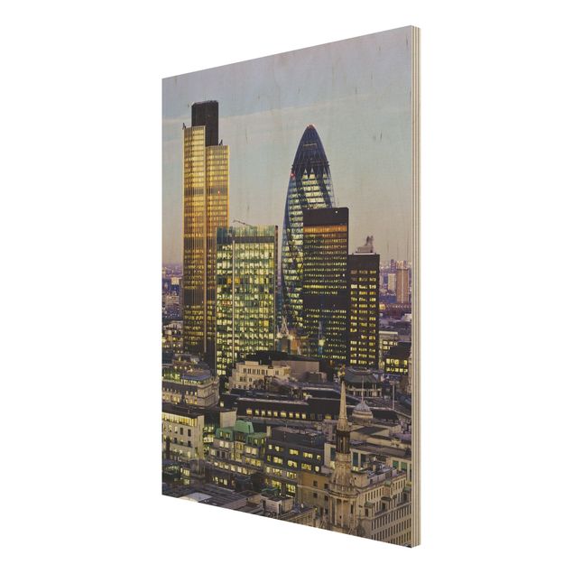Wood prints London City