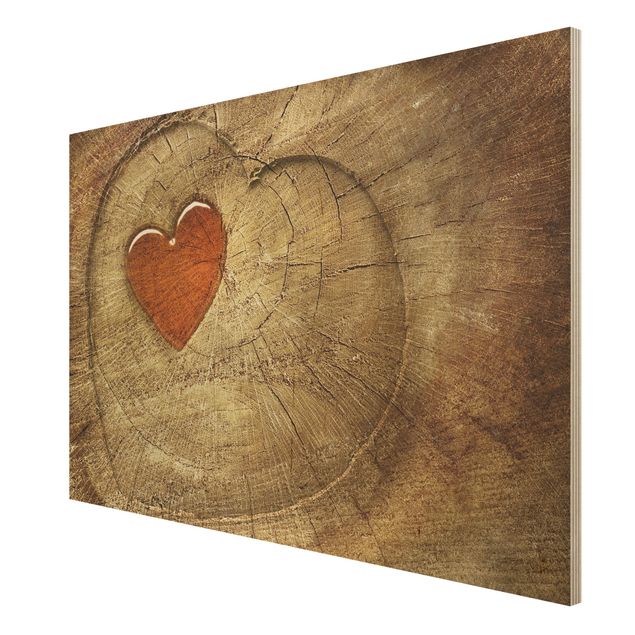 Wood prints Natural Love