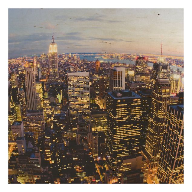 Prints New York Skyline At Night