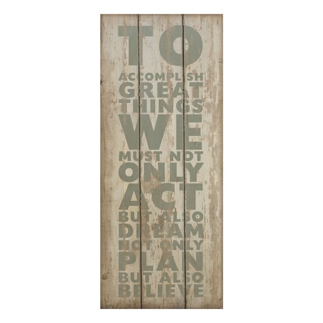 Wood prints sayings & quotes No.RS179 Great Things